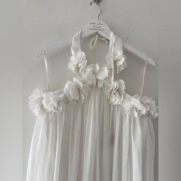 PATBO NWT Maia 3D Floral Hand Embroidered White Wedding Gown 12 - Picture 9 of 16